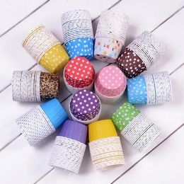 Big size 10,000Pcs Baking Cups Cute Dots Solid Color Paper Cake Christmas Wedding Beautiful Design Greaseproof Paper Cupcake Cases LL