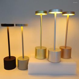 Table Lamps 1800mAh Bar El Cordless Lamp LED USB Rechargeable Desk Touch 3 Modes Brightness Night Light For Restaurant Bedroom