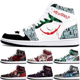 DIY classics Customised shoes sports basketball shoes 1s men women antiskid anime cool fashion Customised figure sneakers 316593