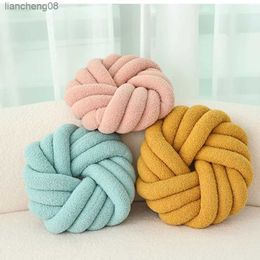 Cushion/Decorative Home Bedroom Throw Three Strands of Rope Coil Flower Round Back Sofa Handwoven Cushion Comfortable