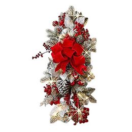 Christmas Decorations Christmas Swag Stair Christmas Garland For Stairs Door Fireplace Window Outdoor Indoor Christmas Decor Easy To Use RedL231117