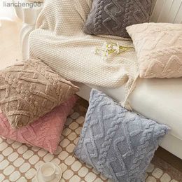 Cushion/Decorative Plush Throw Case 45*45cm Pink 3D Velvet Cushion Cover for Home Living Room Sofa Decor Supersoft