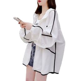 Women's Jackets Sun Protection Clothing Women's Coat Long-Sleeved Women Mid-Length Loose Thin Jacket Breathable Sun-Proof Female Outerwear 230417