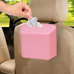 Interior Accessories Car Trash Can Tissue Holder With Lid Organiser Storage Box For Travel Vehicle Van Truck Cargo Home Office