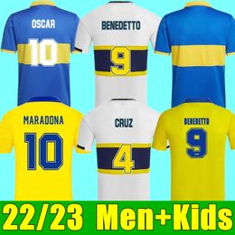 2022 2023 Boca Juniors Soccer Jerseys Fans Player Version Villa Saio Men Kids Benedetto Saio Camisa De Futebol 22 23 Football Shirt Tevez Fans Player