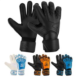 Sports Gloves Professional Goalkeeper Gloves Black Blue Soccer Football Gloves Accessories Training Latex Size 7-10 231116