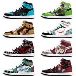 DIY classics customized shoes sports basketball shoes 1s men women antiskid anime fashion cool customized figure sneakers 36-48 357242