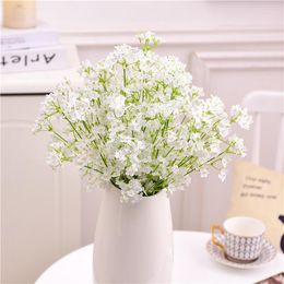 Decorative Flowers Babies Breath Artificial Wedding Props Office Decor Accessories Party Scene Display Room Home Fake Floral