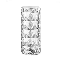 Table Lamps Crystal Touch Lamp LED Night Light 16 Colours USB Rechargeable Roses Diamond With Control