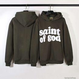 Designer Hoodie Men's Sweatshirts Fashion Streetwear Fogs Co Br ed Saint of God Kanyes Jerry Same Foam Kanyes Casual Loose Hooded Sweater Men