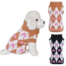 Dog Apparel Winter Cartoon Turtleneck Clothes Warm Christmas Sweater Small Dogs Pet Clothing Coat Knitting Crochet Jersey Perro