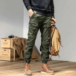 Men's Pants Joggers Cargo Pants Men Casual Y2k MultiPocket Male Trousers Sweatpants Streetwear Techwear Tactical Track Sport Green Pants Men J231116