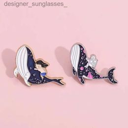 Pins Brooches Whale Astronaut Enamel Pins Animals Lel Kids Badge Bag Metal Jewellery Wholesale Brooch ly Accessories Clothes Free ShippingL231117