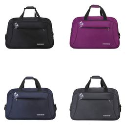 DHL20pcs Duffel Bags Nylon Plain Large Capacity Short Travel Luggage Bag Mix Colour