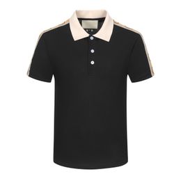 Men's Tee Polo shirt Black and White Colour Fashion Casual Business Classic Embroidered Head brand 100 cotton Street Hip Hop Wear Palm Guillotine M-3XL