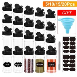 Herb Spice Tools 5101520PC Salt and Pepper Shakers Spice Jars Spice Container Plastic Does Not Contain BPA Canister Set Kitchen Sugar Bowl 230417