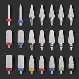 Ceramic Nail Drill Bit For Electric Manicure Drills Machine Milling Cutter Nail Files Manicure Cutter Nail Art Tools Nail ToolsNail Drill Accessories Bits nail art