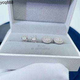 Real Diamond Style Pass Diamond Tester Jewellery S925 Earrings Hip Hop Jewellery High Quality Vvs Moissanite Stud Earring