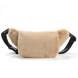 Evening Bags Fashion Women's Waist Bag Winter Plush Belt Bag Shoulder Crossbody Chest Bag Simple Fluffy Fanny Pack Banana Purse Designer Bag 231117