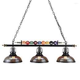 Pendant Lamps American Vintage Billiard Chandelier Lights Creative Restaurantbar Clothing Store Pot Shop Decorative Personalized LED