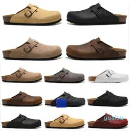 Designer sandal Slippers Leather Bag Head Pull Cork Flats Mules Woody Loafers For Men Women Lazy Slipper Sandals Brown Black Slides Sliders