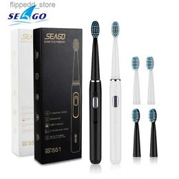 Toothbrush Electric Toothbrush Rechargeable USB Charging Adult with Timer Teeth Whitening with 4 Modes Healthy Gifts Q231117