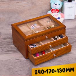 Watch Boxes Wood Men's Storage Case Womens Jewellery Display Box Home Use Decoration