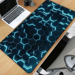 Mouse Pads Wrist Rests Geometric Solid Abstract Art HD Pattern Mouse Pad Gamer Accessory Hot Large Desk Pads Computer Lock Edge Keyboard Non-slip Mat YQ231117