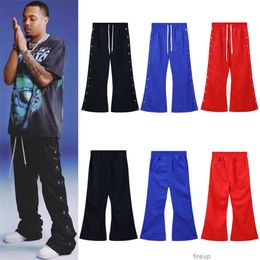 Designers Casual Pant Mens Trousers Sweatpants Hellstar Hell Star Breasted Nylon Quick Drying Straight Pants Loose High Street Wide Leg Casual Trend