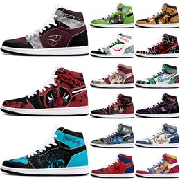 DIY classics customized shoes sports basketball shoes 1s men women antiskid anime fashion customized figure sneakers 36-48 319352