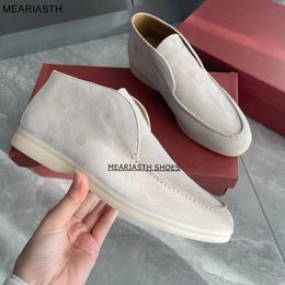 Dress Shoes meariasth Spring Women men Genuine Leather Nude Flats Casual Couples SlipOn Penny loafers Autumn Ladies Lazy Driving shoe 230417