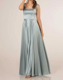 Mix Styles Straps Elastic Satin Floor-length Bridesmaid Dress Strapless Bridesmaids' & Formal Dresses