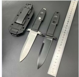 1Pcs H4178 Survival Straight Knife D2 Titanium Coating Blade Full Tang Nylon Plus Glass Fiber Handle Outdoor Fixed Blade Tactical Knives with Kydex