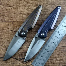 TWO SUN TS439 M390 Blade Fast Open Colorful Titanium Handle Outdoor Camping Ceramic Ball Bearing Pocket Knives