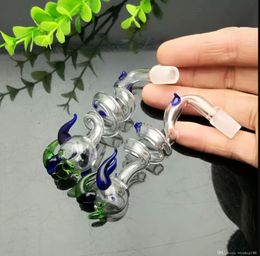 Smoking Pipe Mini Hookah glass bongs Colorful Metal Shape Colorful spiral faucet wok