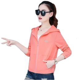 Women's Jackets Women Jacket Summer Short UV-proof And Breathable Sun Protection Clothing Women's Thin Loose Casual Female Coat TopsTid 230417