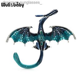 Pins Brooches Wuli baby 6 Colors TV-Play Dragon Brooches Newest Quality Enamel Brooch Pins 2021 Jewelry AccessoriesL231117