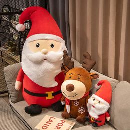 Plush Dolls 22CM Lovely Christmas Tree Santa Claus Elk Toys Stuffed Festival Doll Deer Gifts For Children Kids Girls Decor 231116