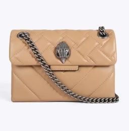 Kurt Geiger London Kensington Mini Size Metal Chains Bags for Women Luxury Designer Bag Real Leather Cross Body Handbag