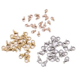 120pcs 18K Gold Plated Stainless Steel Lobster Claw Clasp Jewelry Findings Jewelry MakingJewelry Findings Components