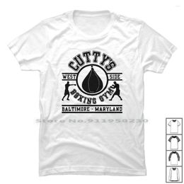 Men's T Shirts Cutty's Boxing Gym Shirt Cotton Building Sports Movie Side Logo Cut Box Ox Ny