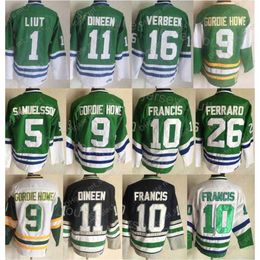 Men Retro hockey''nHl'' 1 Mike Liut Jersey Vintage Classic 10 Ron Francis 11 Kevin Dineen 16 Patrick Verbeek 26 Ray Ferraro 5 Ulf Samuelsson 9