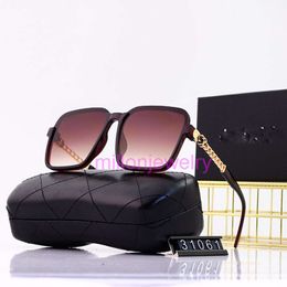 designer chanelism sunglasses Large Frame Personalised Chain Glasses Leg Glasses Street Show Sun Shade Girl with box