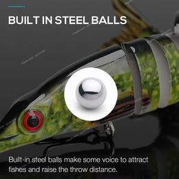 3/5pcs Lifelike Pike Wobblers Sets 12.5cm 18g 8-segments Jointed Artificial Bait For Pike Fishing Tackle Sinking Lures FishingFishing Lures