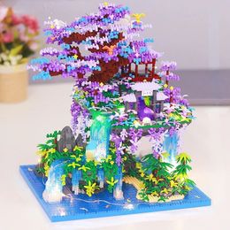 Other Toys 4574PCS Guanghan Fairy Pavilion Building Blocks DIY Diamond Blocks Toys Chinese Architecture Bricks Toys for Boys Girls Gift 231116