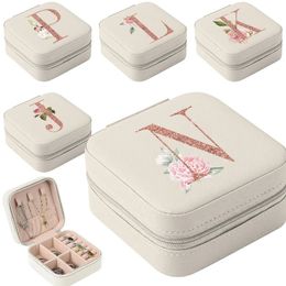 Jewelry Boxes Box Women Organizer Display Travel Case Classification Storage Jewelers Joyero Rose Gold Initials 231117