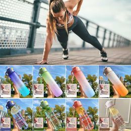 water bottle Sports Outdoor Travel Kettle Sport Bottle Extra Large Water Bottle for Running Cycling with Straw Drinks Bottle P230324