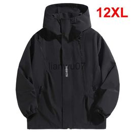 Men's Jackets 10XL 12XL Plus Size Windbreaker Men Waterproof Jacket Solid Colour Black Windbreaker Coats Male Big Size Outdoor Outerwear J231117