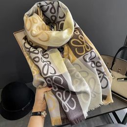 Scarves 2023 Korean Version of The Fashion Hair Scarf Senior Sense Office Thick Warm Shawl for Both Casual and Versatile Bib 231117