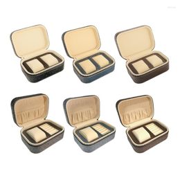 Watch Boxes 2 Slots Exquisite Watches Storage Box Holder Dustproof Anti-scratch For Personal Use/ Shop Display/ Home Decor